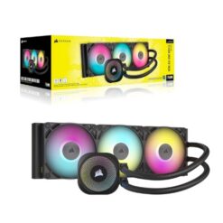 מערכת קירור נוזלי Corsair iCUE TITAN 360 RX RGB – רדיאטור 360מ״מ – תאורת ARGB – צבע שחור