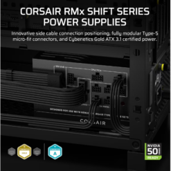 Alternative view of ספק Corsair RM1000x SHIFT 80plus Gold Fully Modular ATX ATX3.1