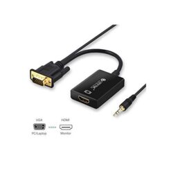 מתאם VGA to HDMI Converter With Audio USB-power