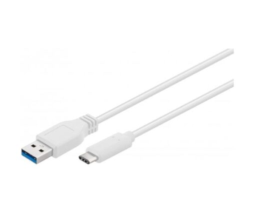 כבל USB Type C To USB3.0 M M White Cable 1.0m