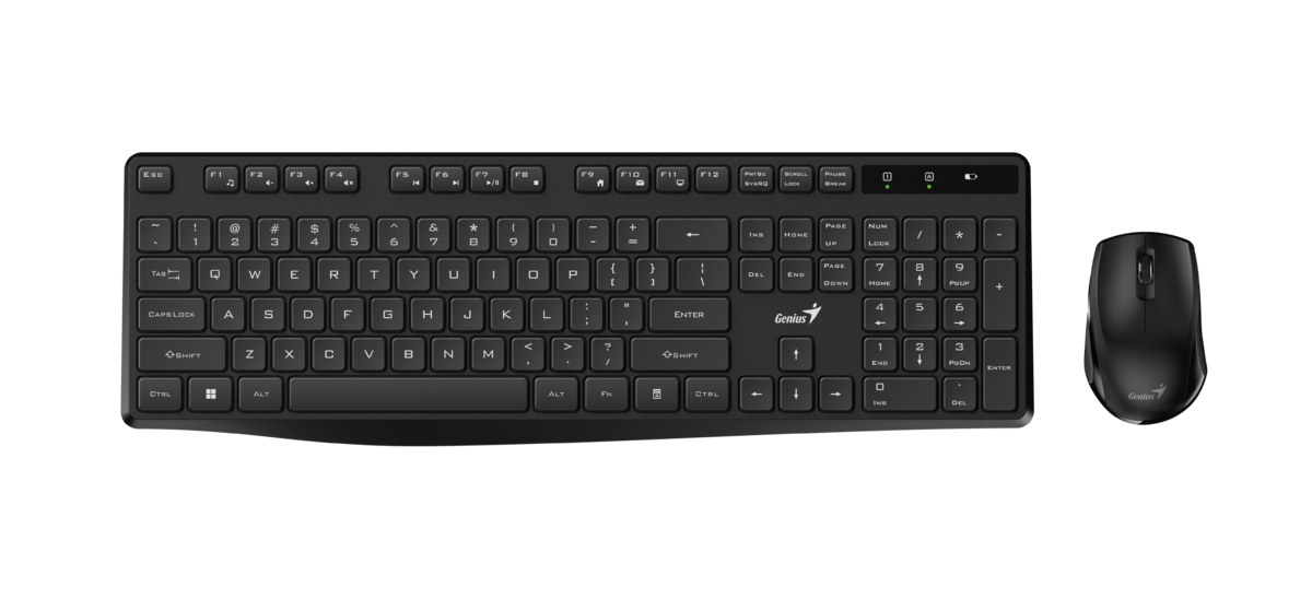 סט מקלדת ועכבר אלחוטי שקטים Genius KM-8206S – תמונה 2