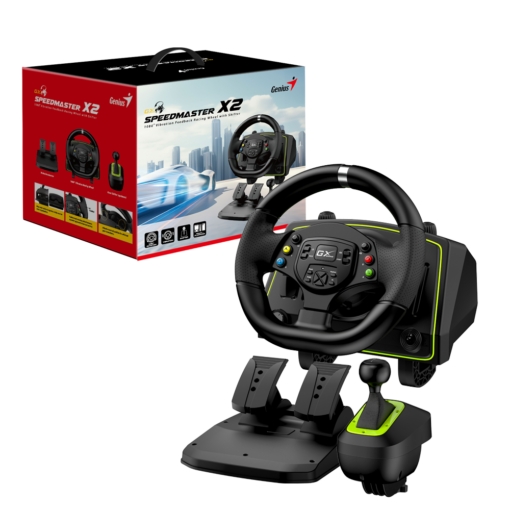 הגה מרוצים דוושות וידית הילוכים  GENIUS X5FF SpeedMaster