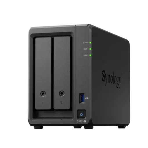 Synology DS725+ פתרון NAS קומפקטי ומתקדם לעסקים קטנים ומשתמשים מקצועיים