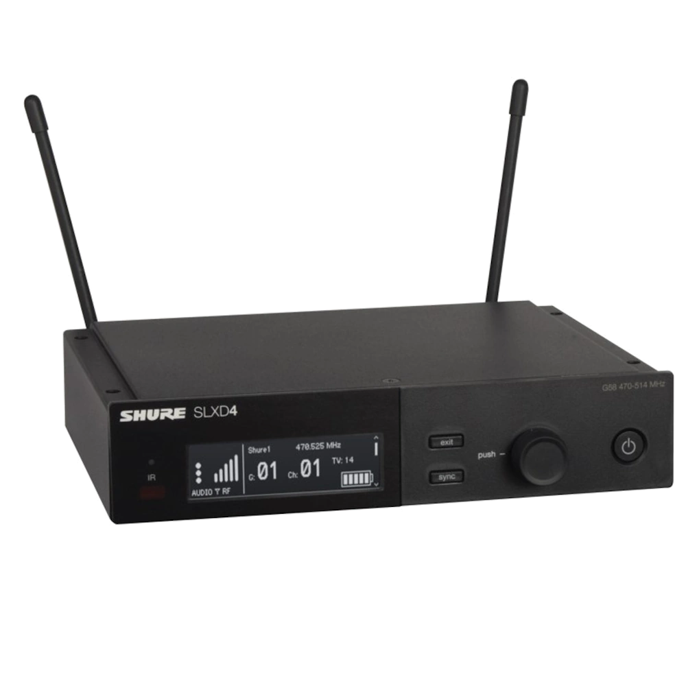 Shure SLXD4E – מקלט דיגיטלי אלחוטי