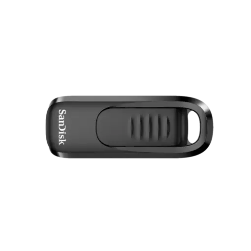 כונן USB נייד SanDisk Ultra Slider Type-C 256GB שחור באחריות יבואן רשמי