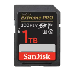 כרטיס זיכרון בנפח 1T S.D EX PRO 4K 200S מבית SANDISK