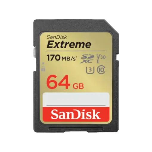 כרטיס זיכרון S.D EX 4K 170S V30 מבית SANDISK בנפח GB64