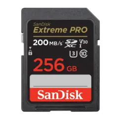כרטיס זיכרון בנפח GB256 S.D EX PRO 4K 200S מבית SANDISK