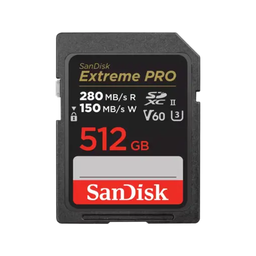 כרטיס זיכרון SanDisk Extreme PRO SDXC™ UHS-II 512GB V60 280MB s