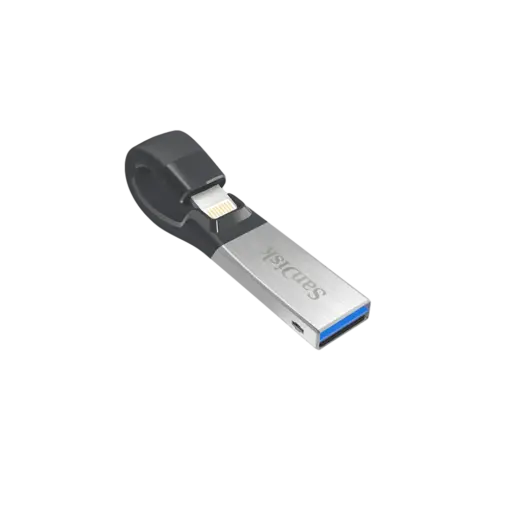 כונן חיצוני נייד מדגם SanDisk iXpand Flash Drive בעל נפח אחסון 64GB