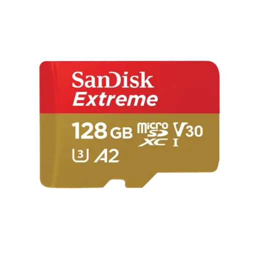 כרטיס זיכרון S.D EX MICRO 4K 190S מבית SANDISK בנפח 128GB