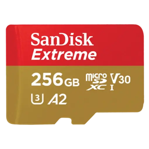 כרטיס זיכרון בנפח 256GB S.D EX MICRO 4K 190S מבית SANDISK