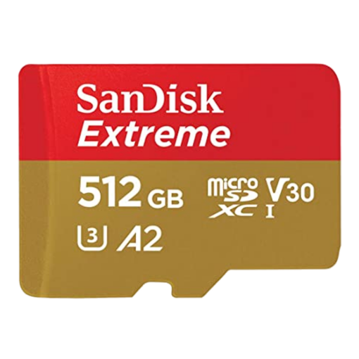 כרטיס זיכרון בנפח 512GB S.D EX MICRO 4K 190S  מבית SANDISK