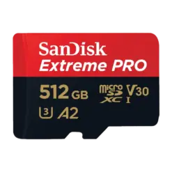 כרטיס זיכרון בנפח 512GB MICRO S.D EX 4K 200S מבית SANDISK
