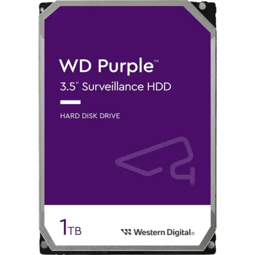 כונן קשיח WD Purple 1TB 3.5 אינץ' לאחסון וידאו באחריות יבואן רשמי