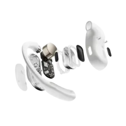 אוזניות Shokz OpenFit Air לבן אלחוטי 8.7 גרם עד 28 שעות סוללה באחריות יבואן רשמי