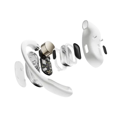 אוזניות Shokz OpenFit Air לבן אלחוטי 8.7 גרם עד 28 שעות סוללה באחריות יבואן רשמי