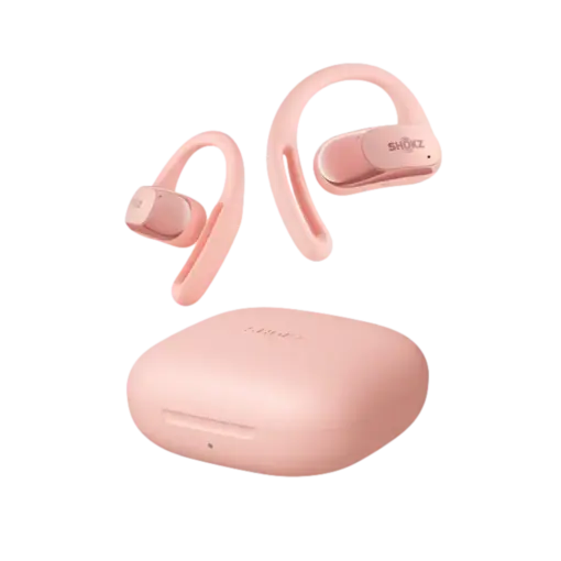 אוזניות Shokz OpenFit Air אלחוטיות ורוד 8.7 גרם IP54 עד 28 שעות סוללה באחריות יבואן רשמי