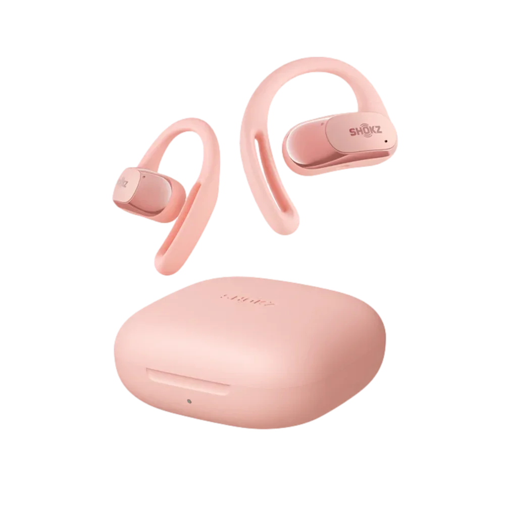 אוזניות Shokz OpenFit Air אלחוטיות ורוד 8.7 גרם IP54 עד 28 שעות סוללה באחריות יבואן רשמי