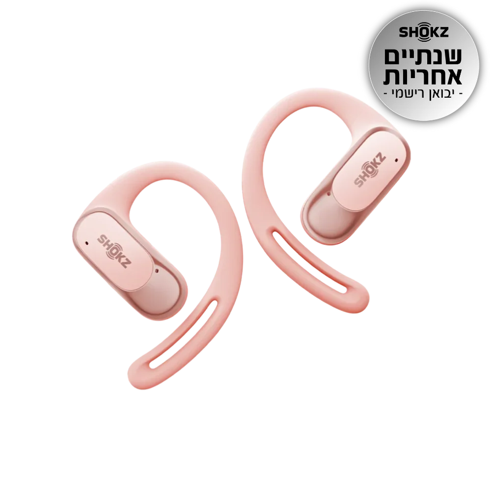 אוזניות Shokz OpenFit Air אלחוטיות ורוד 8.7 גרם IP54 עד 28 שעות סוללה באחריות יבואן רשמי – תמונה 2