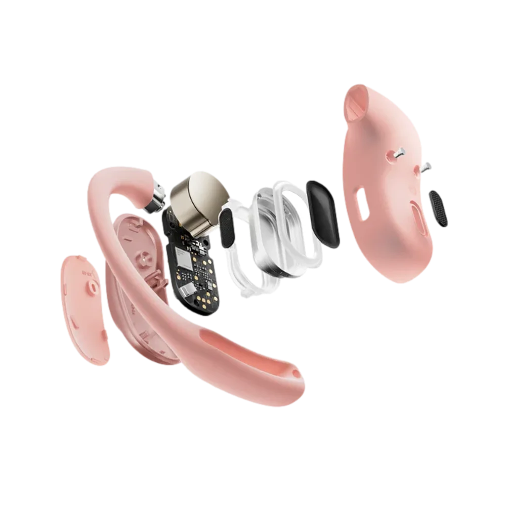 אוזניות Shokz OpenFit Air אלחוטיות ורוד 8.7 גרם IP54 עד 28 שעות סוללה באחריות יבואן רשמי – תמונה 4