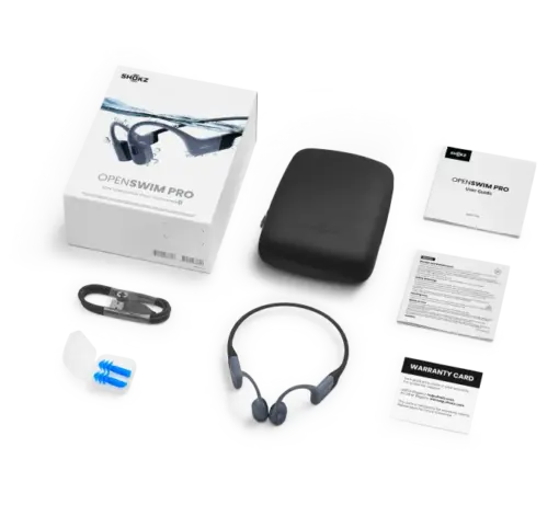אוזניות שחייה Shokz OpenSwim Pro אדום 32GB IP68 Bluetooth V5.4 באחריות יבואן רשמי