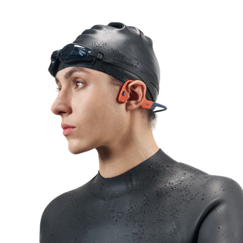 אוזניות שחייה Shokz OpenSwim Pro אדום 32GB IP68 Bluetooth V5.4 באחריות יבואן רשמי – תמונה 2