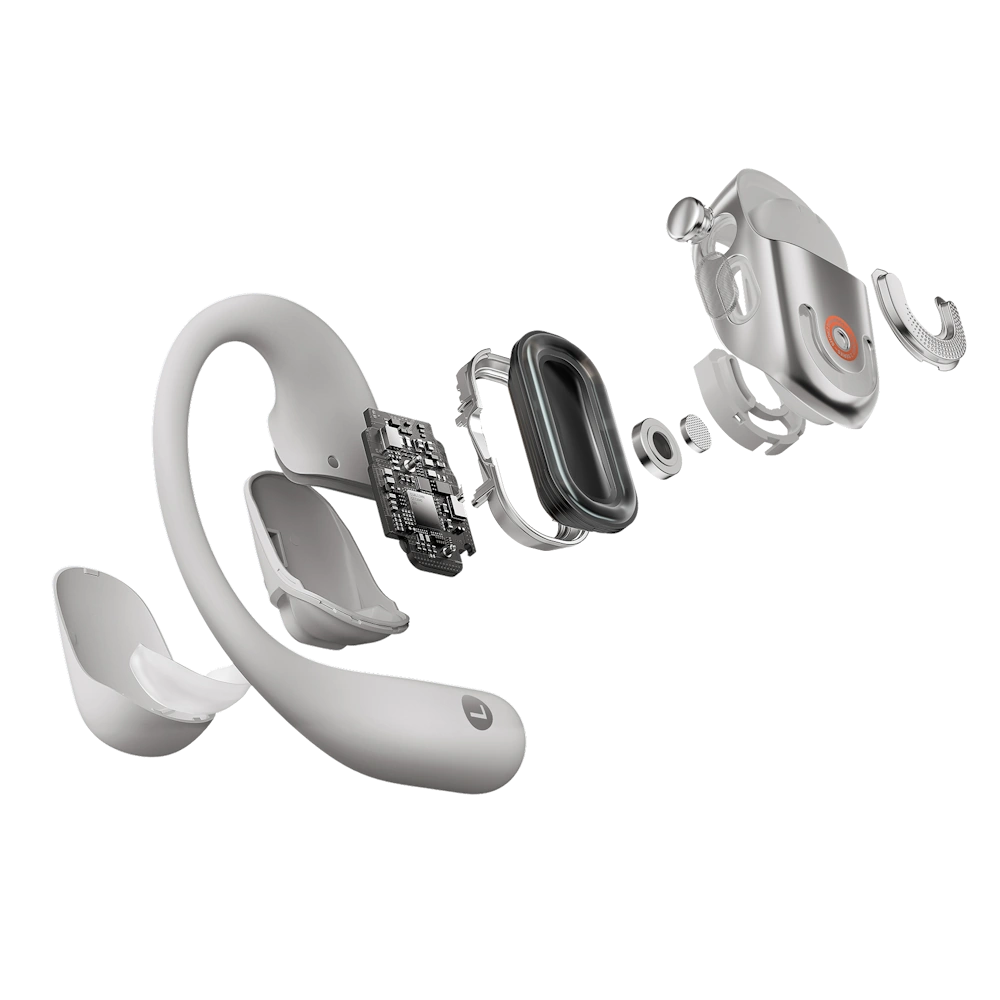 אוזניות אלחוטיות +Shokz OPENFIT 2 אפור – תמונה 4