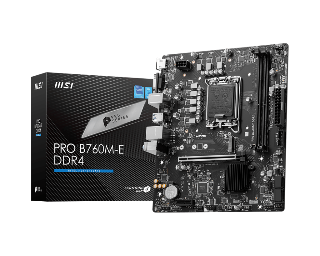 לוח אם MSI PRO B760M-E DDR4 Intel 12/13 Gen LGA1700 64GB DDR4 4x USB 3.2 4x SATA III באחריות יבואן רשמי – תמונה 8