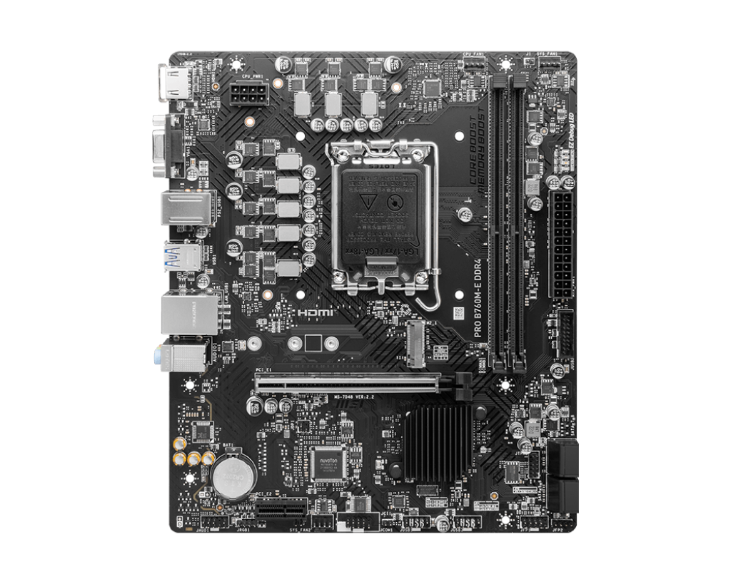 לוח אם MSI PRO B760M-E DDR4 Intel 12/13 Gen LGA1700 64GB DDR4 4x USB 3.2 4x SATA III באחריות יבואן רשמי – תמונה 2