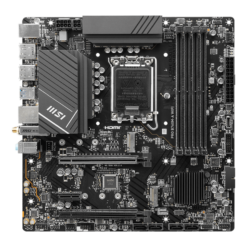 לוח אם MSI PRO B760M-A WIFI DDR5 12/13 דור Intel LGA1700 זיכרון 192GB 2 חריצי PCIe WiFi 6E באחריות יבואן רשמי