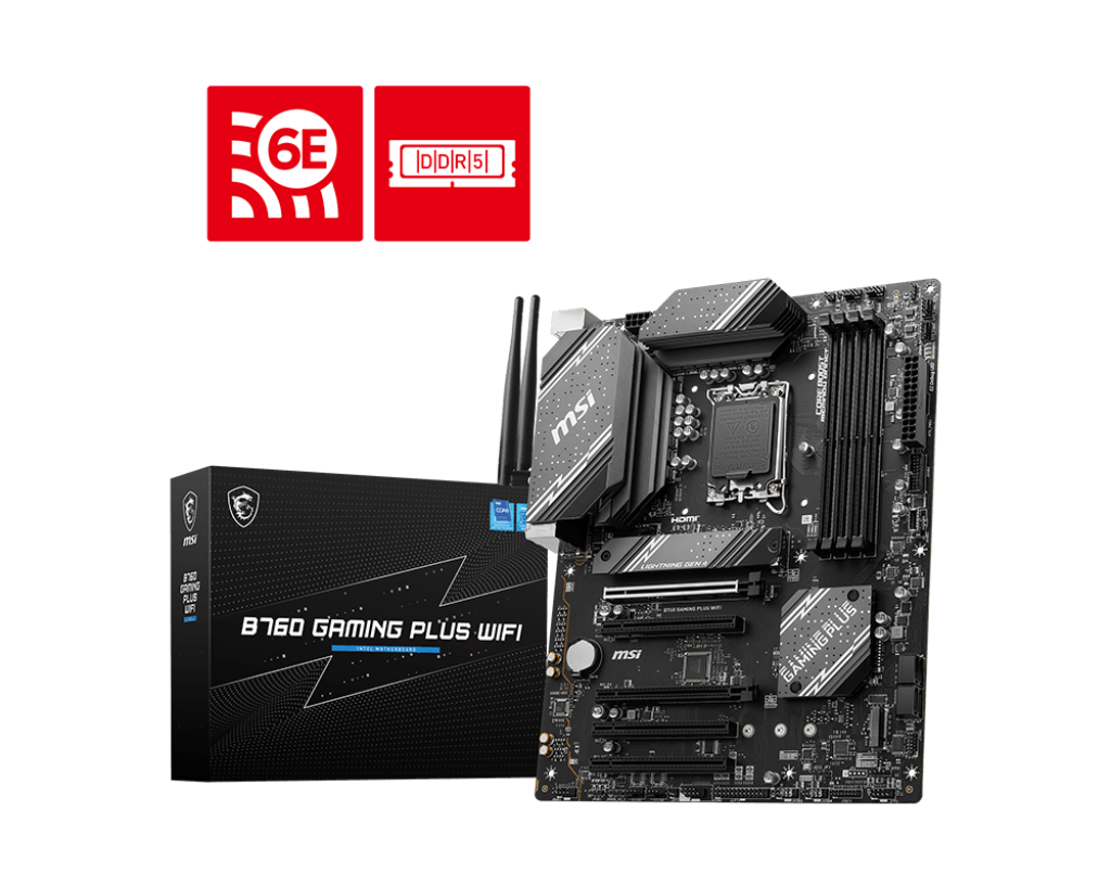 לוח אם MSI B760 GAMING PLUS WIFI Intel LGA1700 DDR5 6800MHz 192GB 2xM.2 2.5Gbps WiFi 6E באחריות יבואן רשמי – תמונה 4
