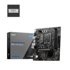 לוח אם MSI PRO H610M-E DDR5 12/13/14 דור אינטל LGA1700 זיכרון 96GB 2 חריצים באחריות יבואן רשמי