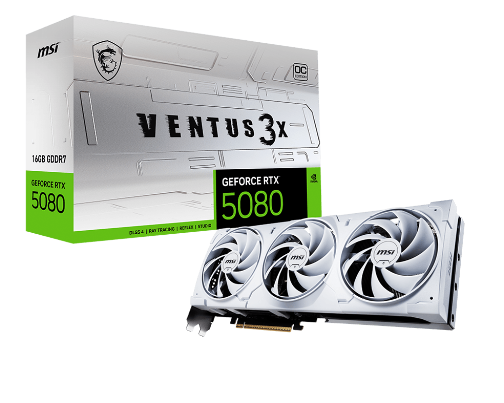 כרטיס מסך MSIRTX 5080 16G VENTUS 3X OC WHITE