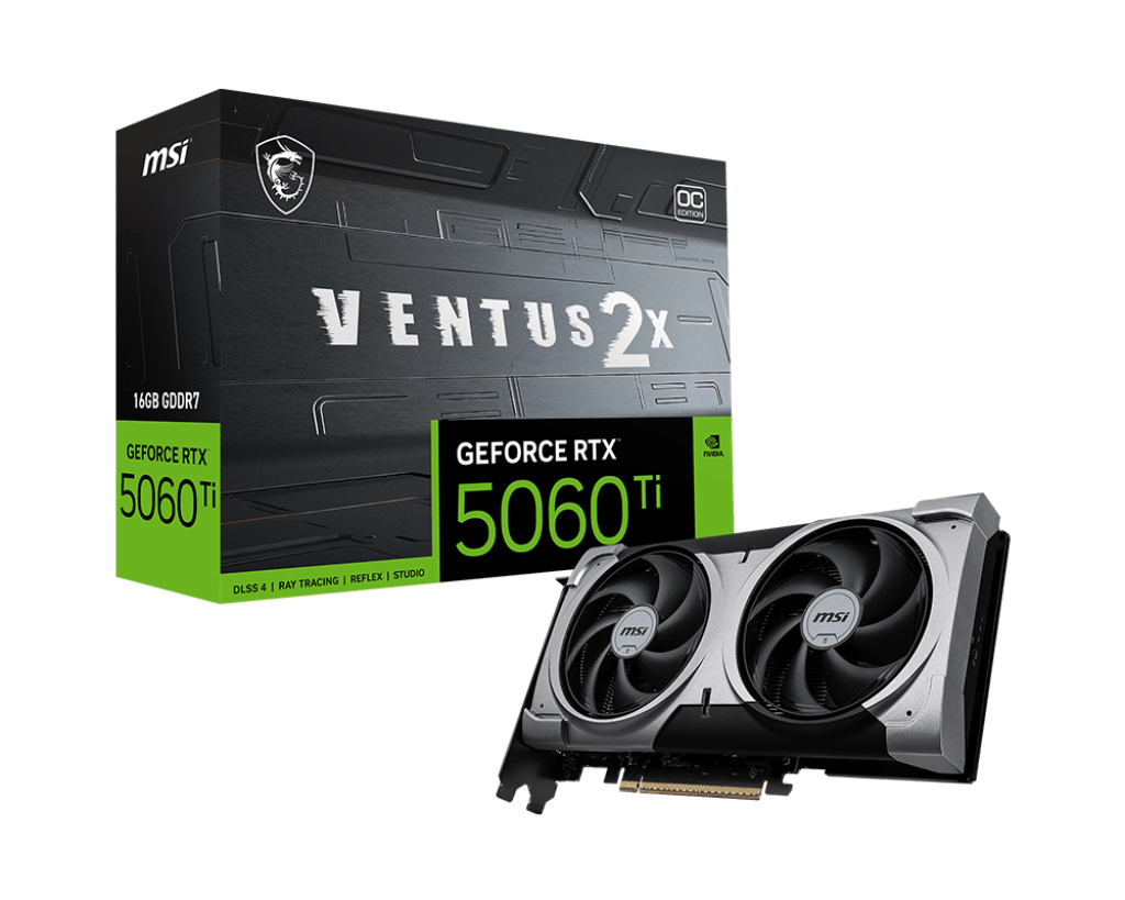 כרטיס מסך MSI RTX 5060 Ti 16G VENTUS 2X OC PLUS