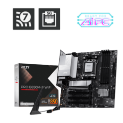 Alternative view of לוח אם MSI PRO B850M-P WIFI AM5 DDR5 WiFi 7 Bluetooth 5.4 3x M.2 4x SATA III באחריות יבואן רשמי