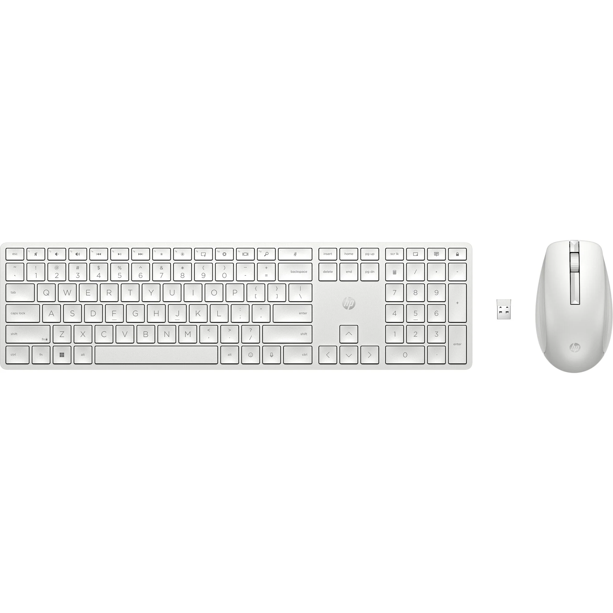 סט מקלדת ועכבר HP 650 WLS KB MSE Combo WHT – תמונה 2