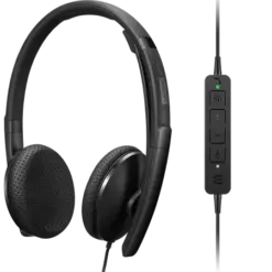LENOVO Wired VoIP Headset | USB-C-to-USB-A converter | 2Y