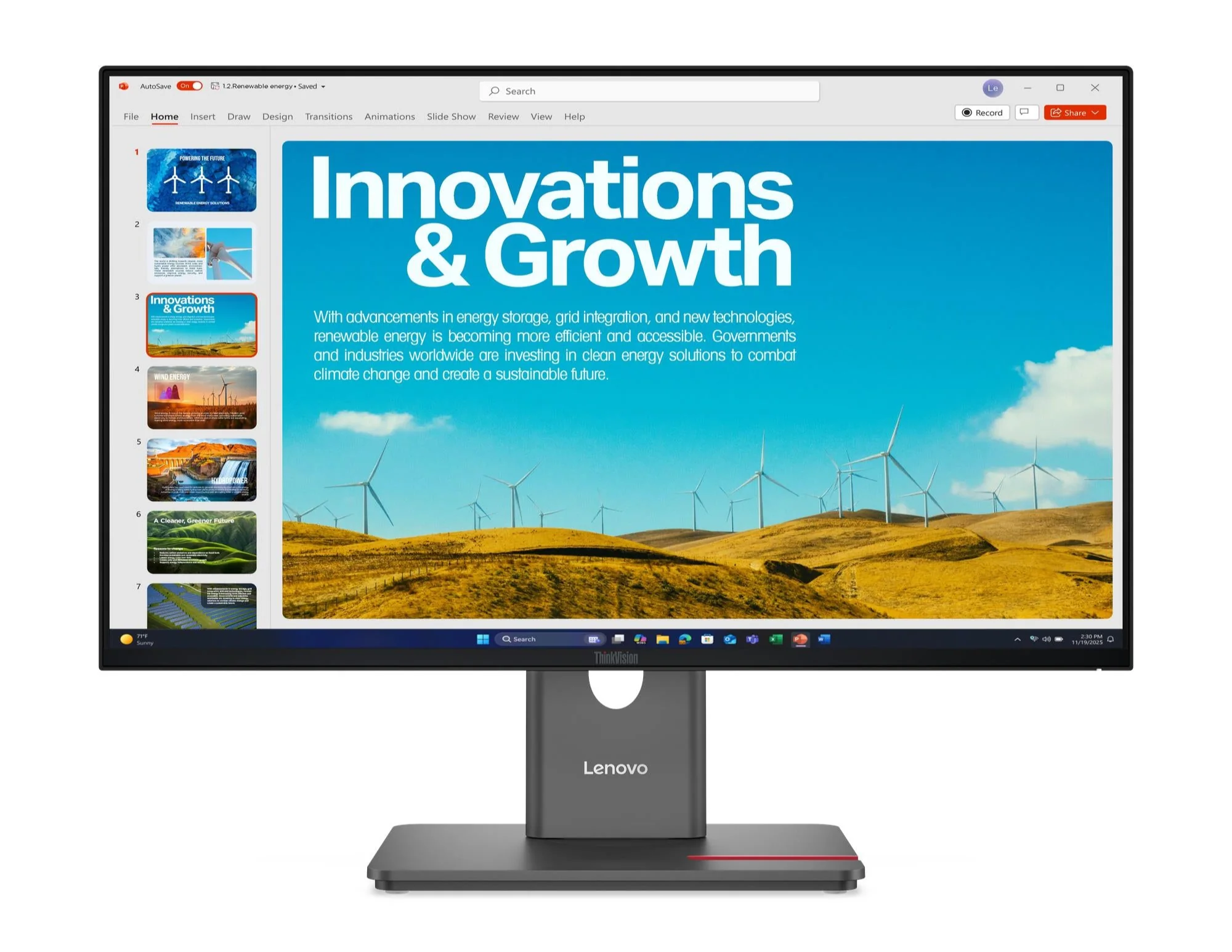 LENOVO ThinkVision P24QD-40 23.8 | 2560x1440 | RJ-45 | 3Y – תמונה 3