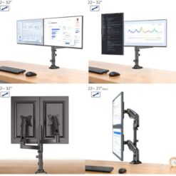 Alternative view of זרוע דו מפרקית לשני מסכים NORTH BAYOU H180