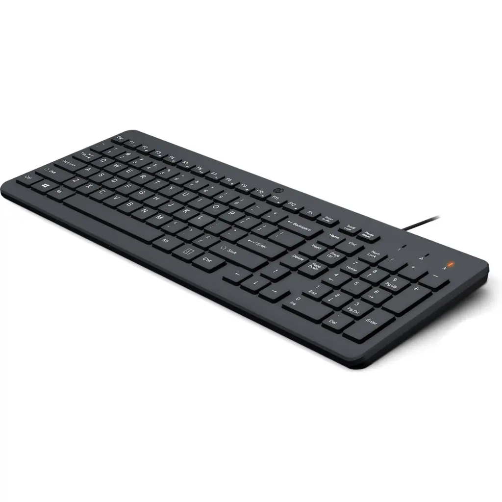 מקלדת HP 150 – חיבור USB Type-A קווי – עברית – צבע שחור