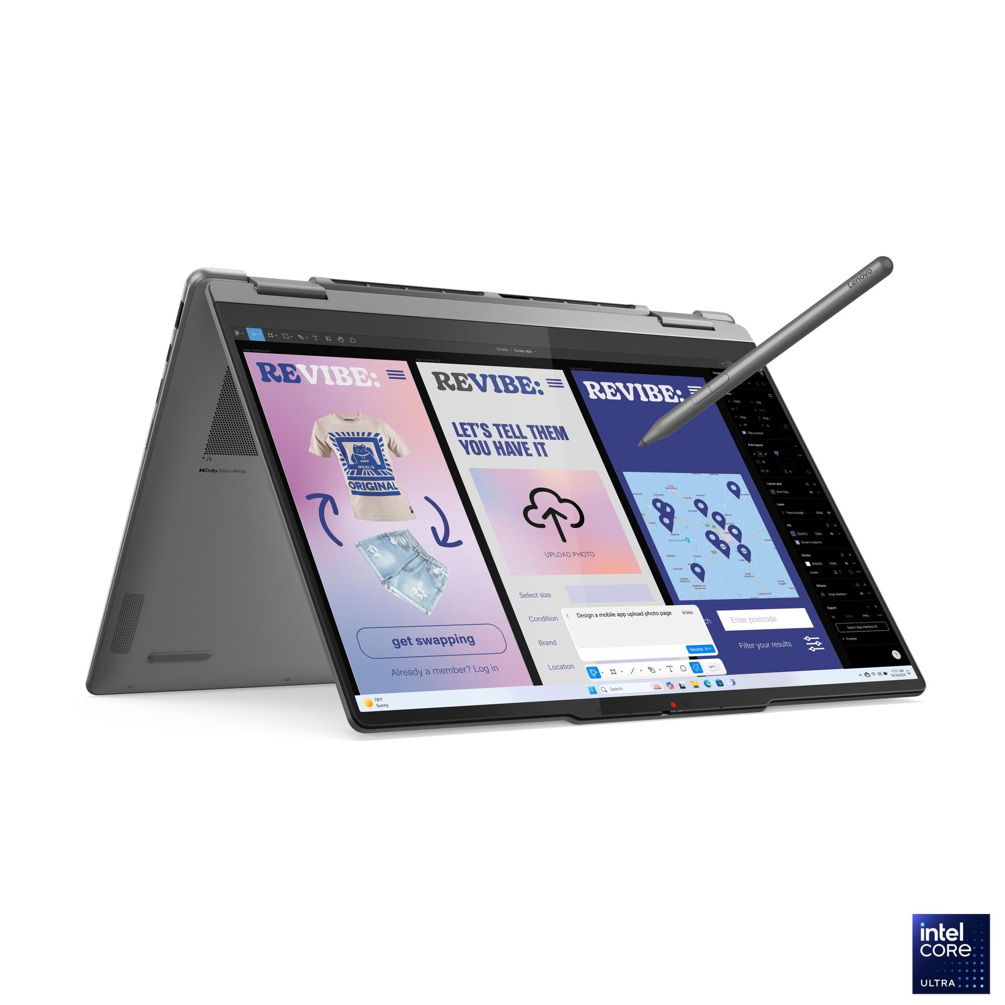מחשב נייד Lenovo Yoga 7 2-in-1 14 אינץ Intel Core Ultra 7 32GB 1TB OLED מסך מגע 120Hz באחריות יבואן רשמי – תמונה 2