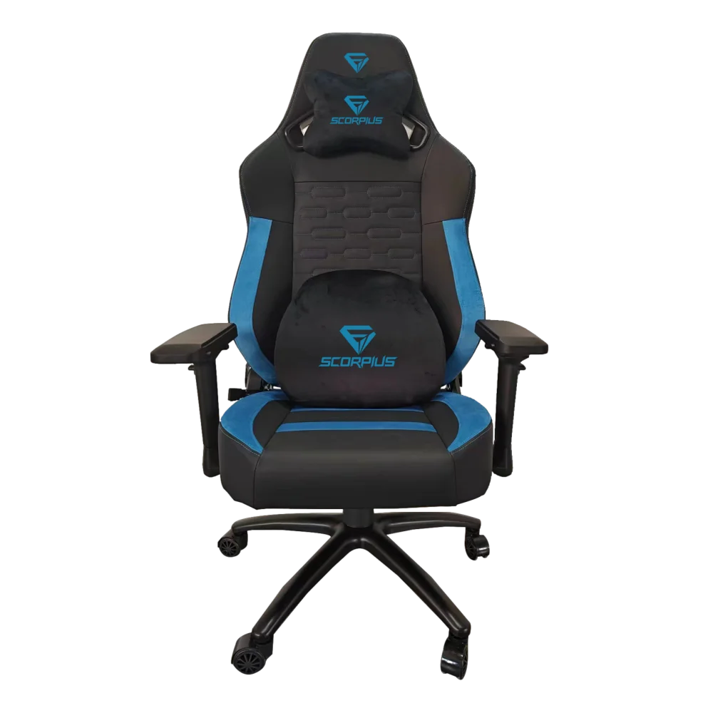 מושב גיימינג שחור כחול SCORPIUS PROFESSIONAL – תמונה 2