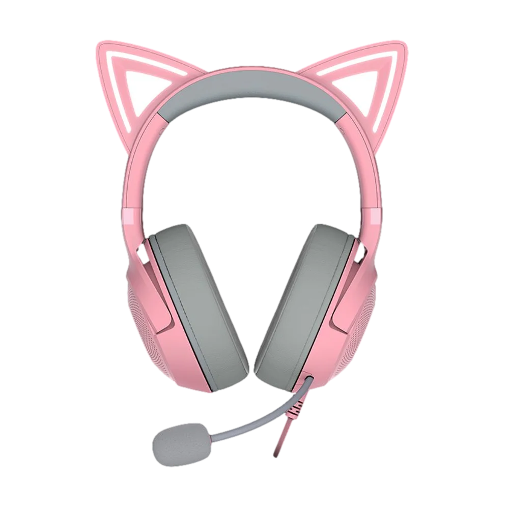 אוזניות חוט’ – RAZER KRAKEN KITTY V2 ורוד – תמונה 5