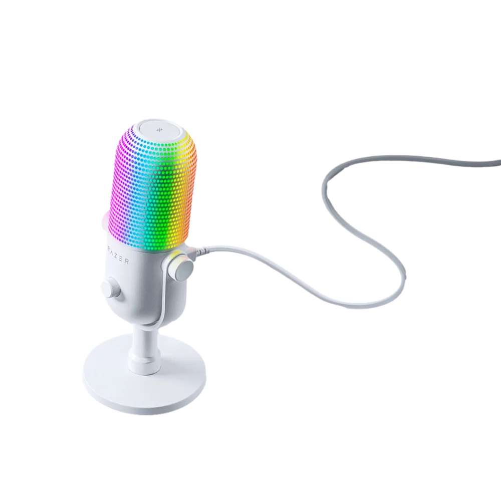 מיקרופון Seiren V3 Chroma בצבע לבן מבית RAZER – תמונה 2