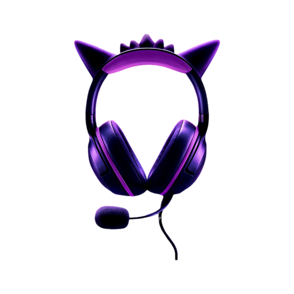 אוזניות גיימינג חוטיות דגם Kraken Kitty V2 Gengar Edition מבית Razer – תמונה 6