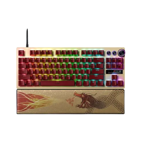 מקלדת גיימינג חוטית דגם Huntsman V3 Pro Tenkeyless Counter Strike 2 Edition מבית Razer