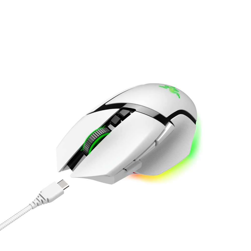 עכבר גיימינג אלחוטי Razer Basilisk V3 Pro צבע לבן – תמונה 2
