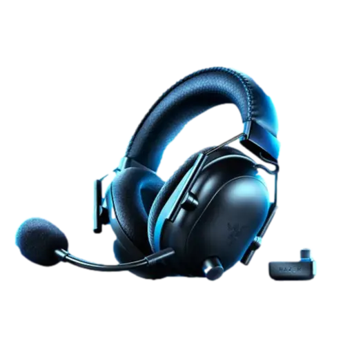 אוזניות גיימינג אלחוטיות Razer BlackShark V2 Pro – רישיון רשמי ל-PlayStation – מיקרופון נשלף – צבע שחור