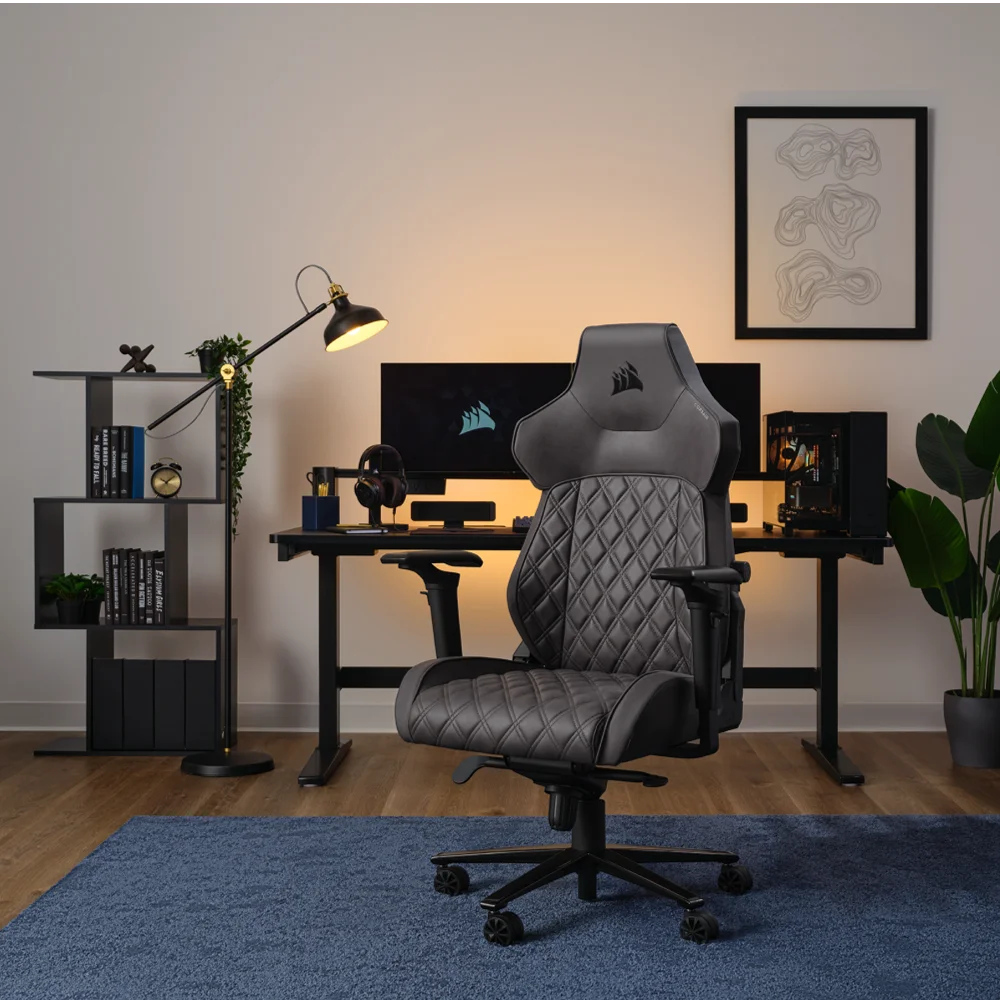 כיסא גיימינג בד אפור CORSAIR TC500 LUXE Shadow – תמונה 2